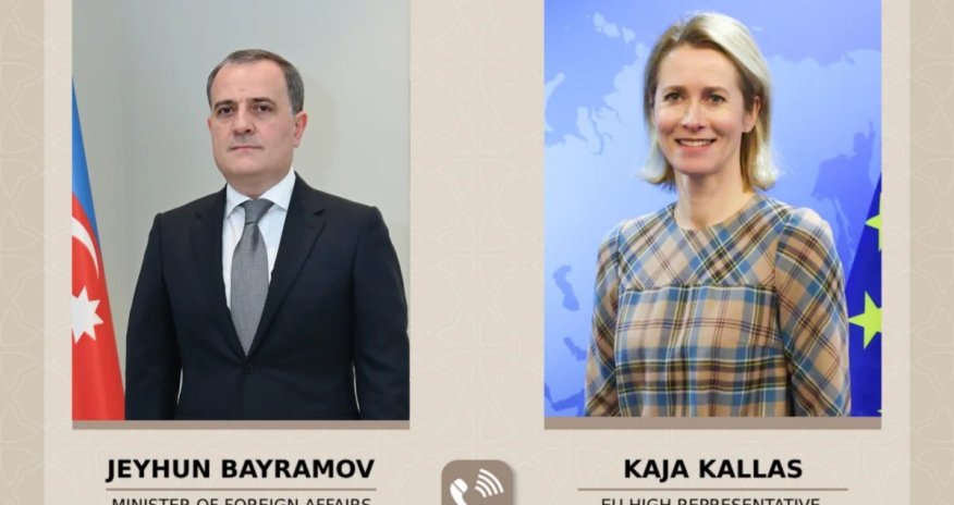 Ceyhun Bayramovla Kaya Kallas bölgədəki hərbi gərginliyi müzakirə edib