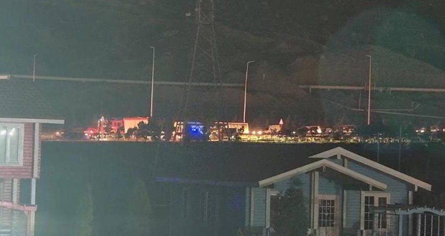 Bakı dairəvi yolunda maşın yanıb,sıxlıq yaranıb