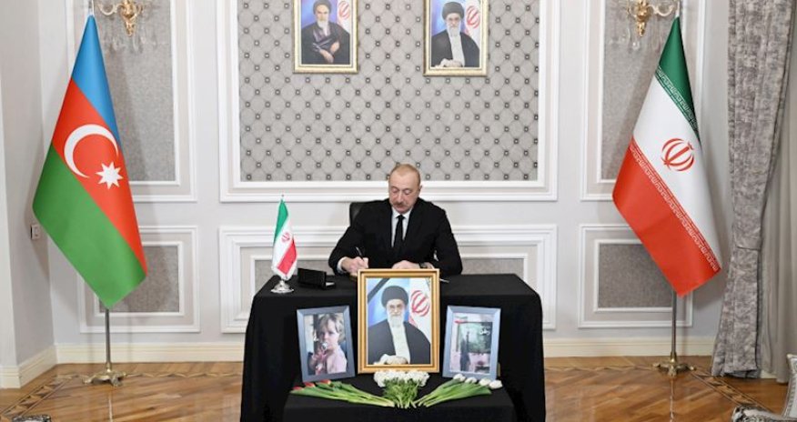 Prezident İran səfirliyinə gedib