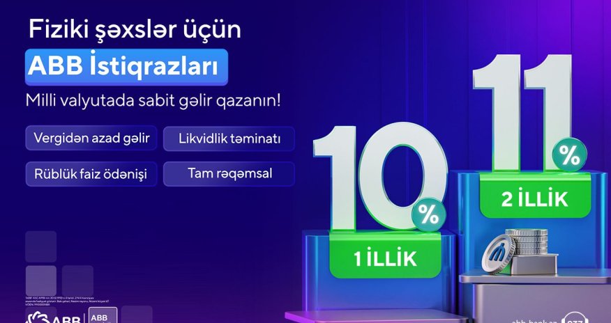 ABB-dən fiziki şəxslər üçün yeni məhsul - ABB istiqrazları!
