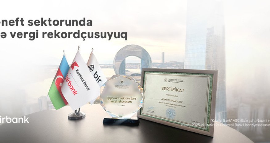 Kapital Bank retains its status as the largest taxpayer in the non-oil sector