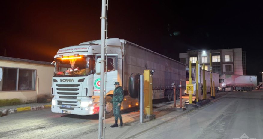 Rusiyadan İrana göndərilən humanitar yardım Azərbaycan sərhədindən yola salınıb - Yenilənib