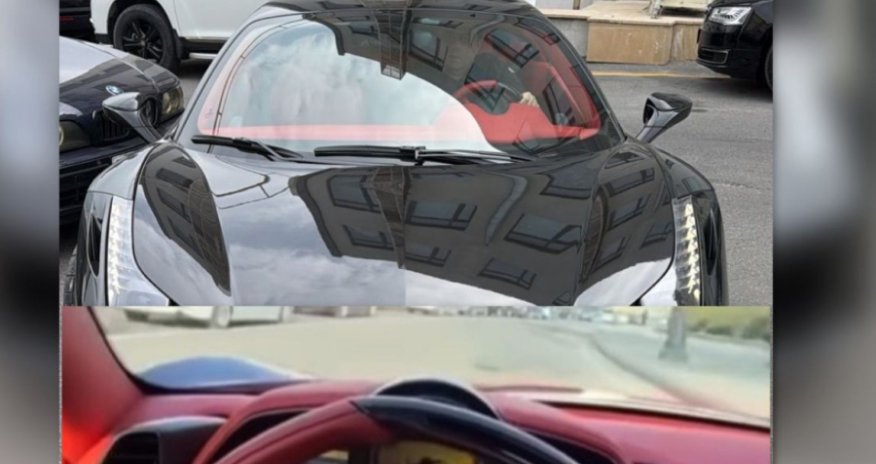 Avtobus zolağında hərəkət edən&ldquo;Ferrari&rdquo; saxlanılıb