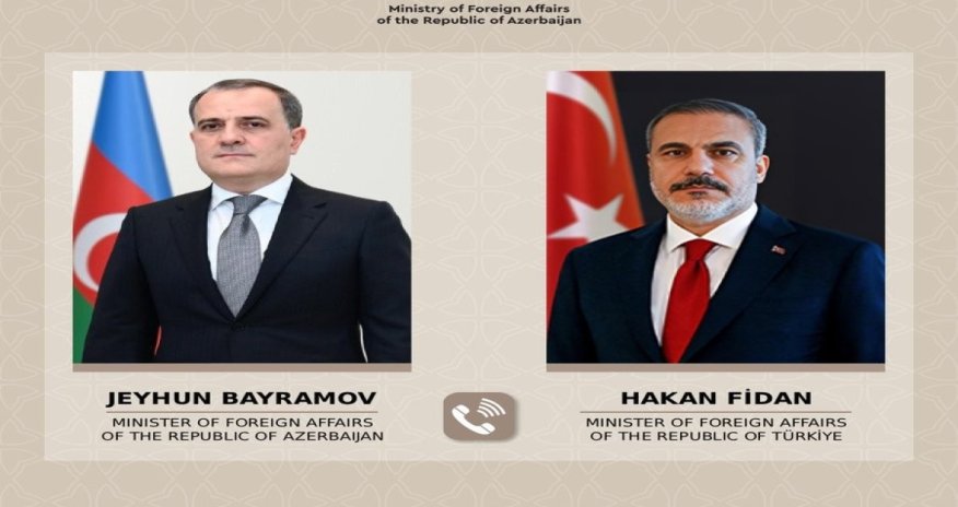 Ceyhun Bayramov Hakan Fidanla telefon danışığı aparıb