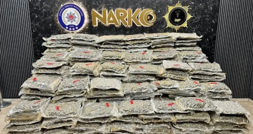 İstanbulda yarım tondan çox narkotik aşkarlanıb, 7 nəfər saxlanılıb