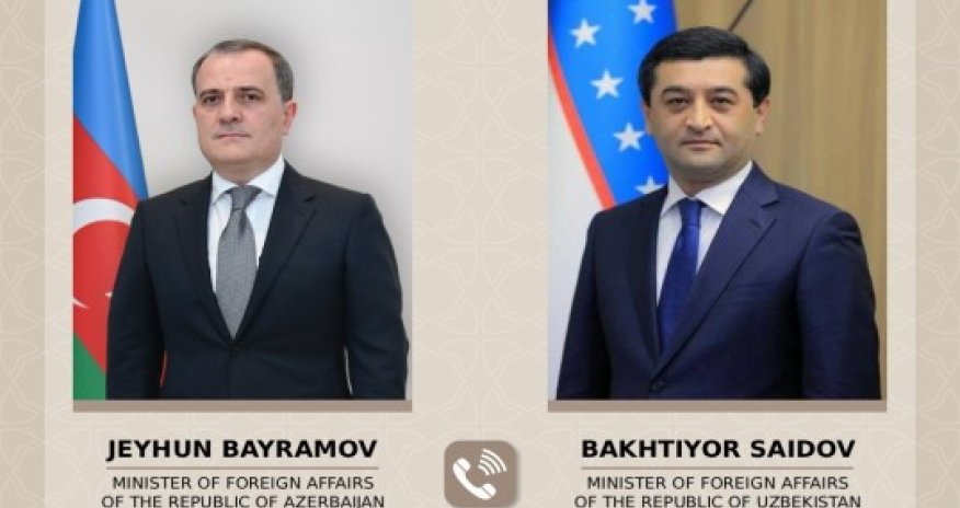 Ceyhun Bayramov özbəkistanlı həmkarı ilə Yaxın Şərqdəki təhlükəsizliyi müzakirə edib