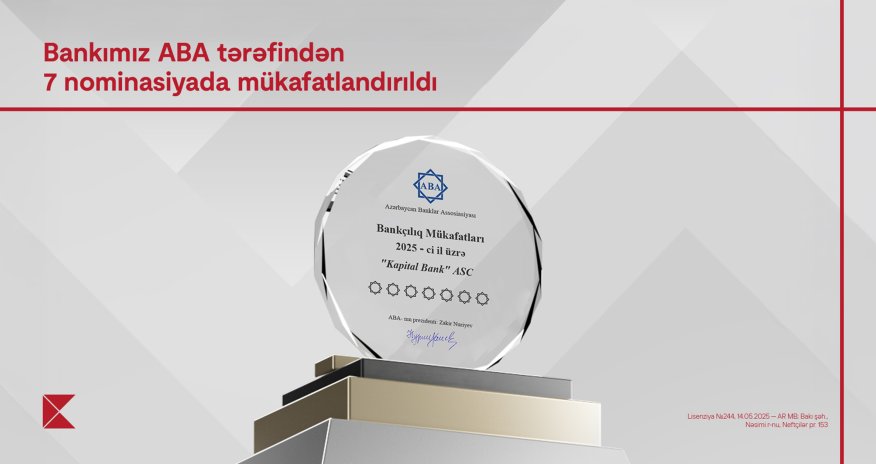 Kapital Bank awarded in 7 nominations