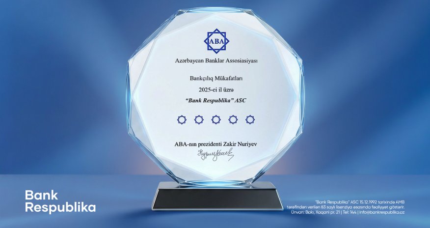 Bank Respublika-nın sosial, təhsil və innovasiya sahəsində layihələri mükafata layiq görülüb