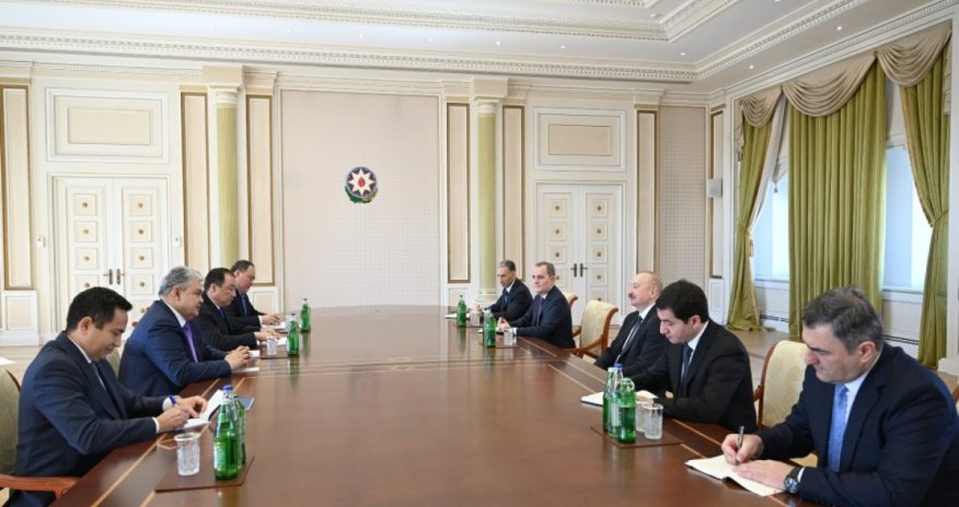 
President Ilham Aliyev receives Kazakh ministers of foreign affairs and transport
