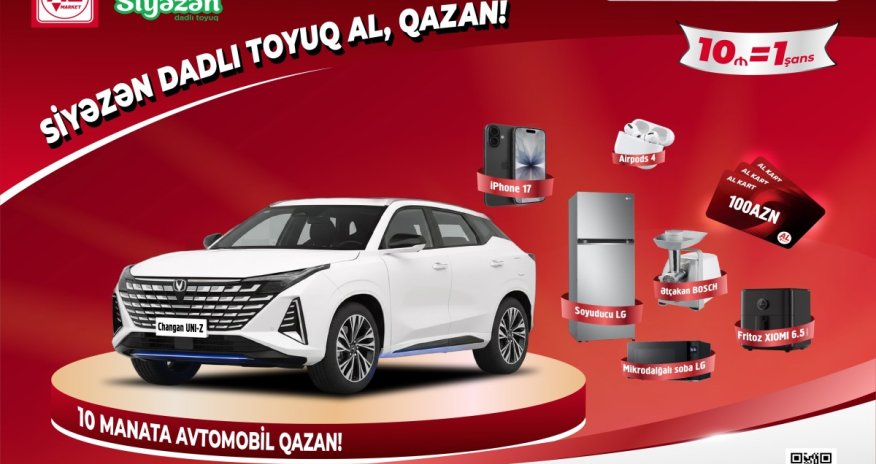 
AL Marketlərdə avtomobil qazandıran lotereya!