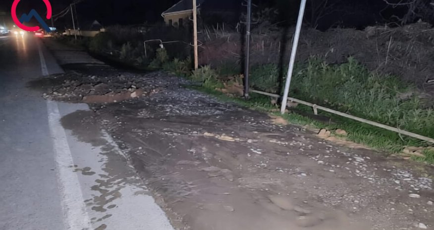 Kürdəmirdə magistral su kəməri partlayıb - 8000-dən çox abonent susuz qalıb