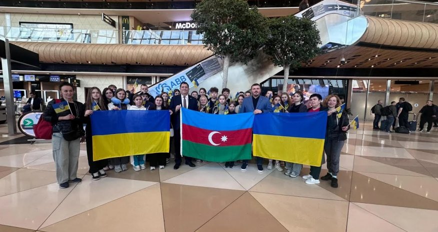 Ukraynalı uşaqların daha bir qrupu reabilitasiya xidməti üçün Azərbaycana gəlib