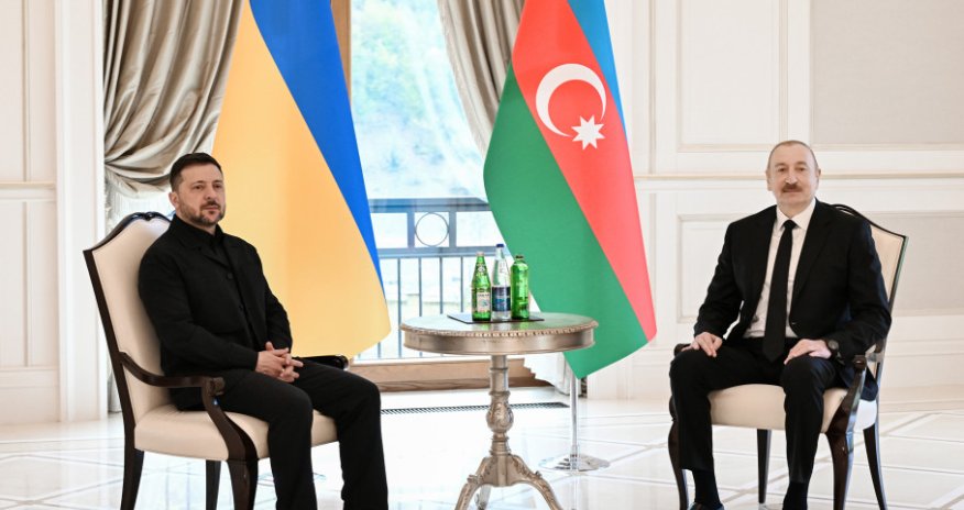 Azərbaycan və Ukrayna prezidentləri mətbuata bəyanatlarla çıxış ediblər