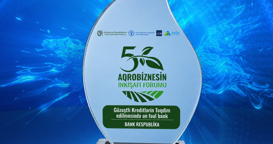Bank Respublika&ldquo;Güzəştli kreditlərin təqdim olunmasında ən fəalbank&rdquo;seçildi!