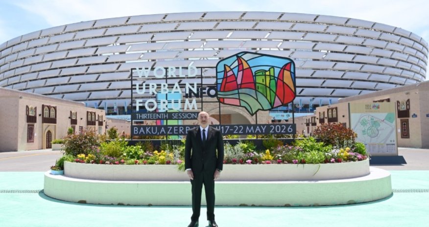 İlham Əliyev Bakı Olimpiya Stadionunun ərazisində WUF13 ilə bağlı görülən işlərlə tanış olub