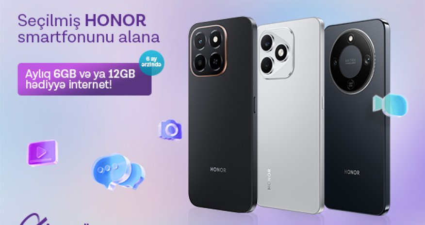 Azercell-dən HONOR smartfonlarına xüsusi kampaniya