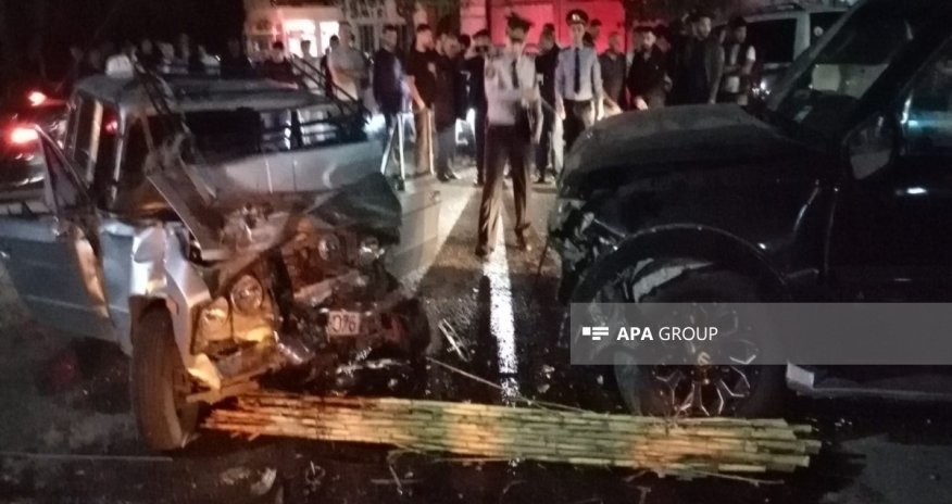 Tovuzda iki avtomobil toqquşub, ölən və yaralananlar var