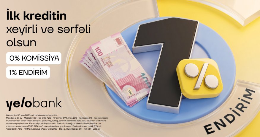 First loan at Yelo Bank: commission-free and discounted!