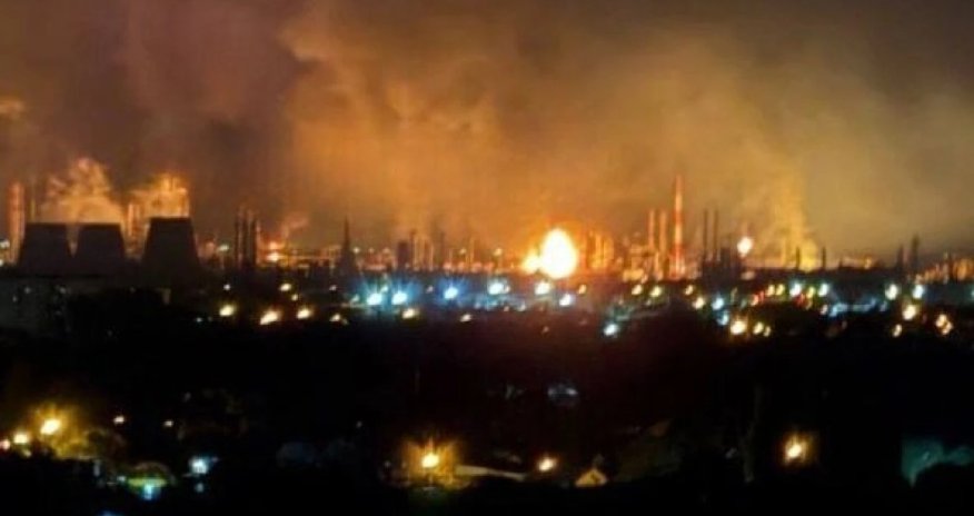 Ukrayna "Qruşovaya" neft bazasına hücum edib
