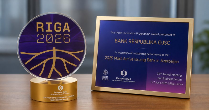 Bank Respublika has once again been named Azerbaijan&rsquo;s Most Active Issuing Bank by the EBRD