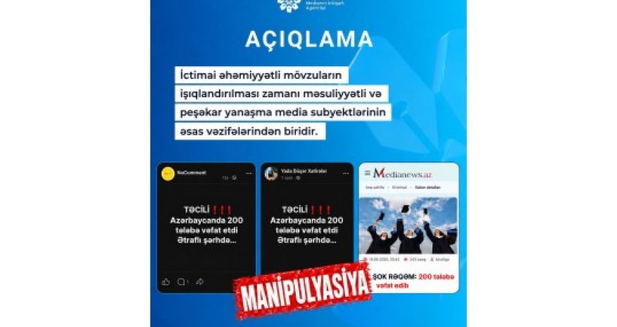 MEDİA: Bəzi saytlar DİM-in statistik məlumatlarını şişirdilmiş başlıqlarla təqdim edib