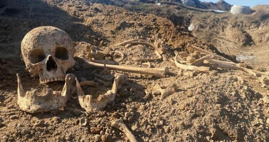 Ağdamda qazıntı zamanı insan skeletinə bənzər qalıqlar aşkarlanıb