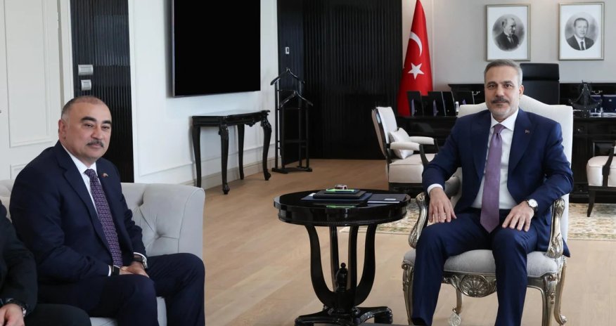 Hakan Fidan Azərbaycanın Türkiyədəki səfiri ilə görüşüb