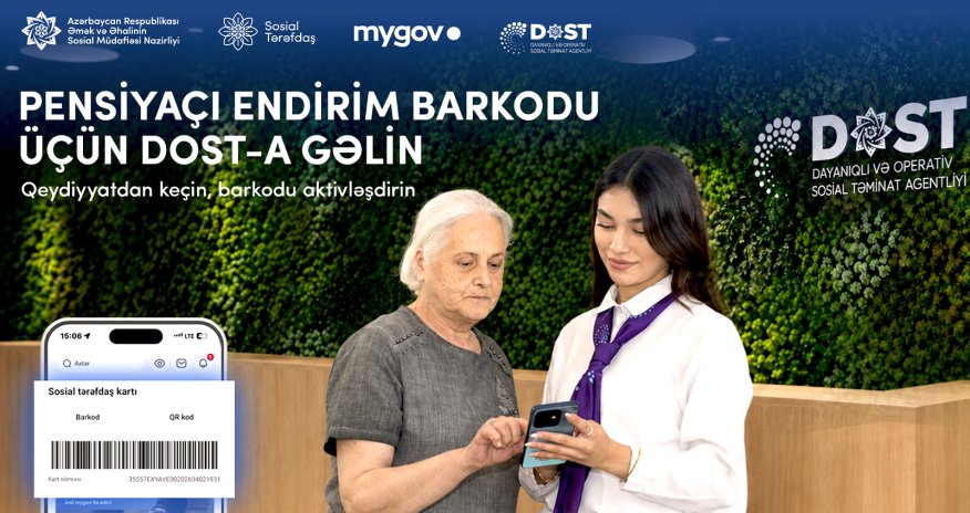 DOST mərkəzlərində pensiyaçılar üçün &ldquo;mygov&rdquo; qeydiyyatına dəstək göstərilir