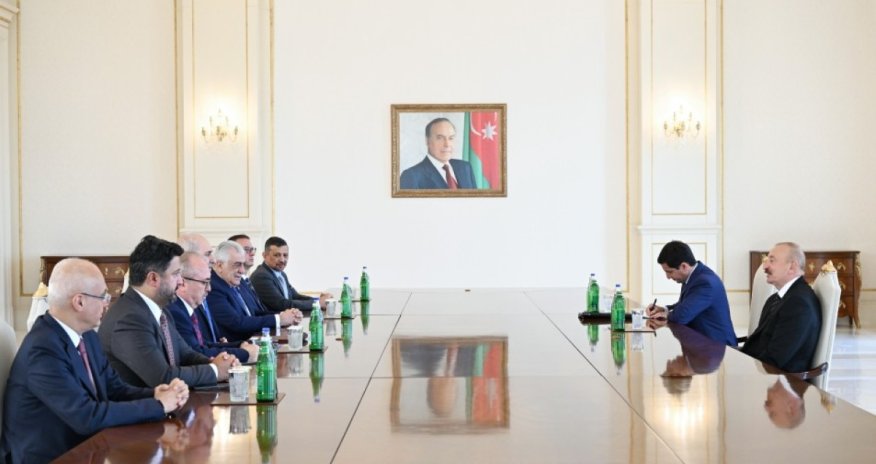 İlham Əliyev TBMM sədri Numan Kurtulmuşu qəbul edib