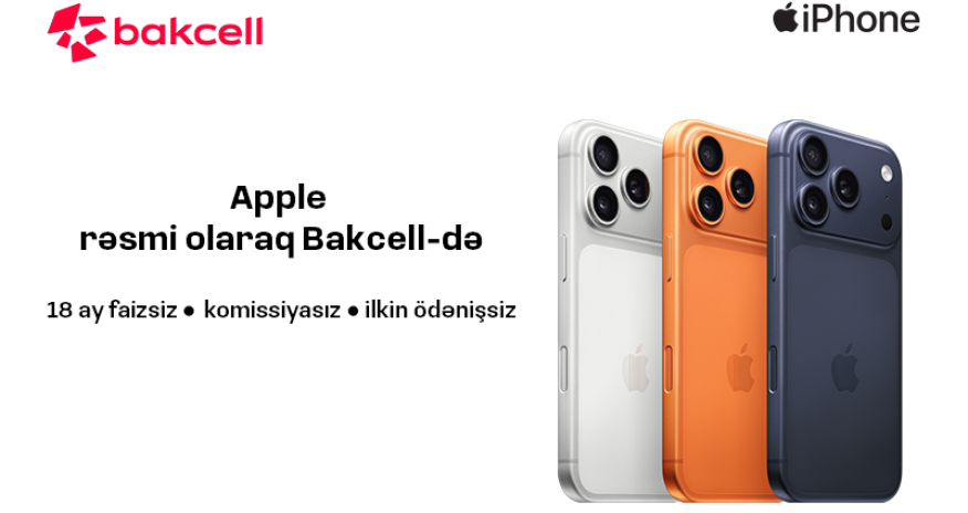 Apple məhsullarını rəsmi olaraq Bakcell Shop-da əldə et!