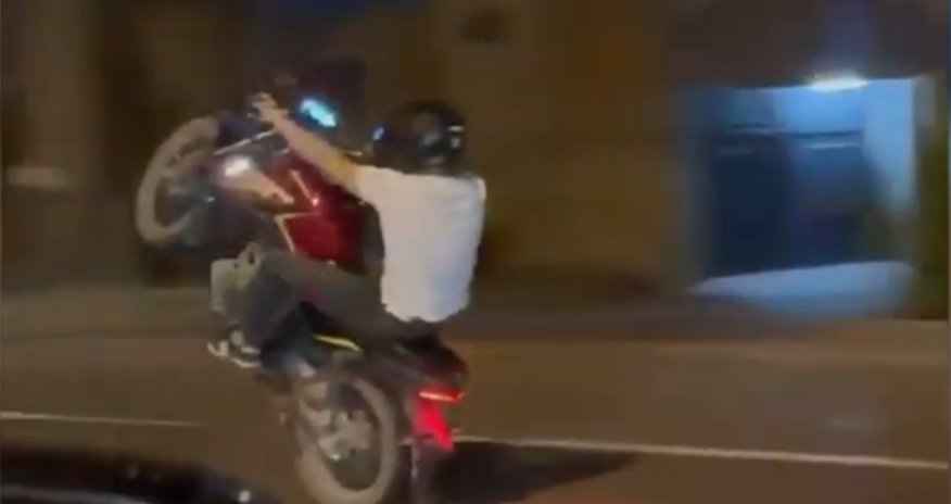 Bakıda motoxuliqanlıq edən şəxs həbs olunub - Video