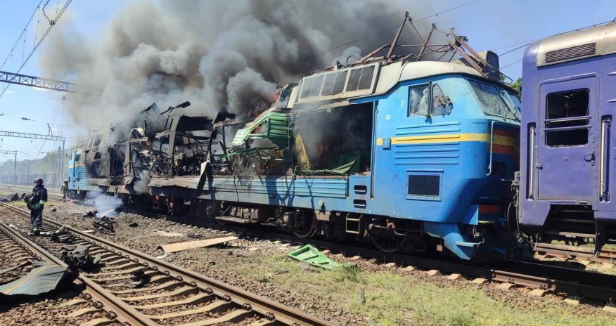 Россия атаковала пассажирский поезд в Запорожской области Украины