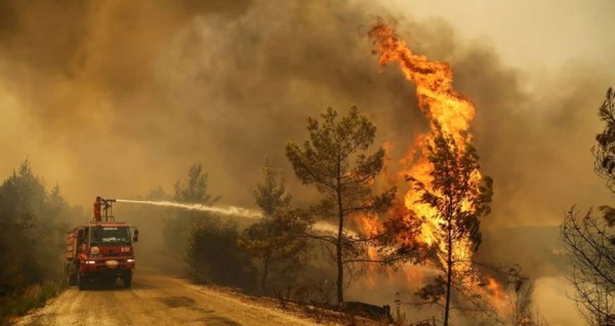 Türkiyədə meşə yanğınları davam edir, yüzlərlə sakin təxliyə olunub