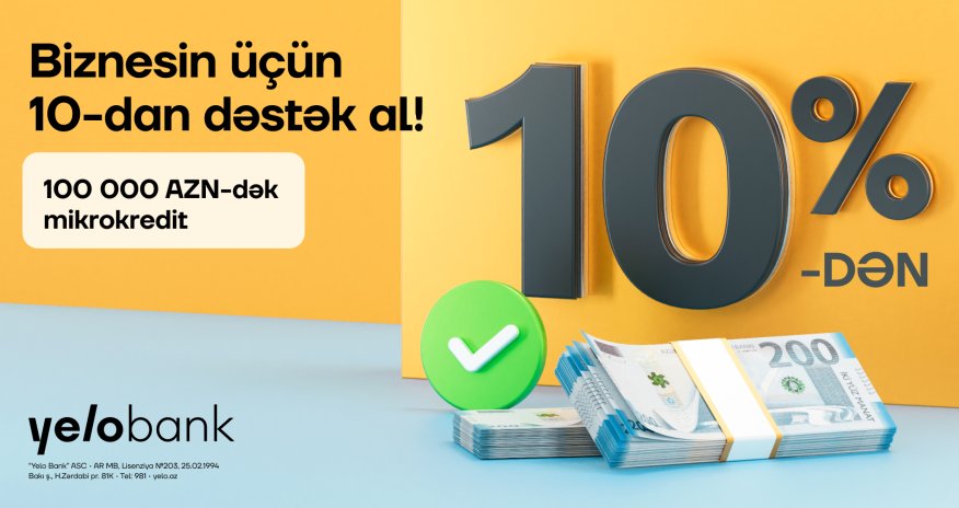 Biznesin üçün 10-dan dəstək al!