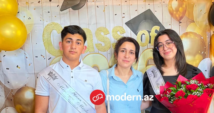 Ana və iki övladı eyni gündə tələbə oldu