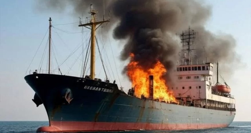 Commercial Vessel Catches Fire in Black Sea, 12 Crew Members Rescued