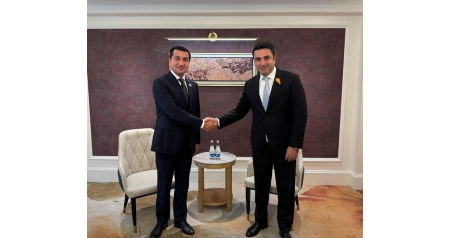 Hikmət Hacıyev və Alen Simonyan arasında görüş keçirilib