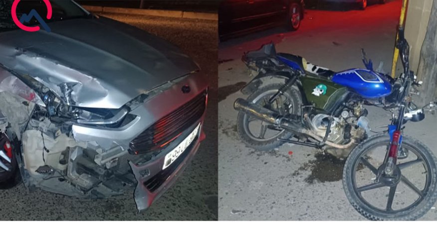 Tovuzda &ldquo;Ford&rdquo;la motosiklet toqquşub,xəsarət alan var