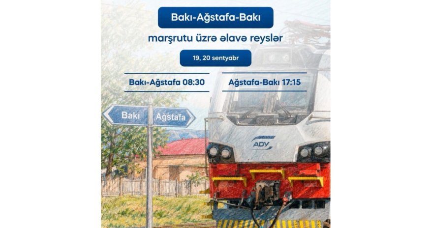 
Bakı-Ağstafa-Bakı marşrutu üzrə əlavə reyslər təşkil ediləcək