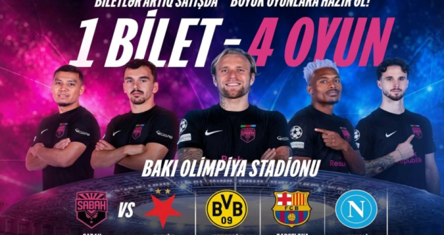"Sabah"ın Çempionlar Liqasındakı ev oyunları üçün vahid biletlər satışda