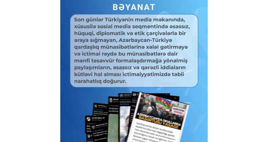 Media və Yayım Şurası Türkiyədə Azərbaycan əleyhinə kampaniyadan narahatlığını bildirib