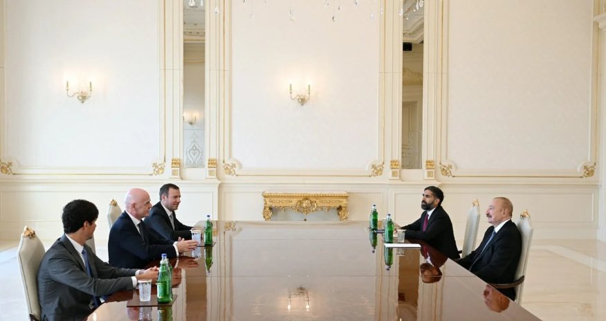 İlham Əliyev FIFA prezidenti Canni İnfantinonu qəbul edib
