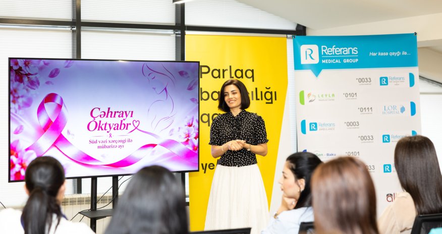 Yelo Bank-da Süd Vəzi Xərçəngi Maarifləndirmə Ayına həsr olunmuş seminar keçirilib