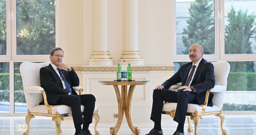 İlham Əliyev İsrail Prezidenti ilə görüşüb