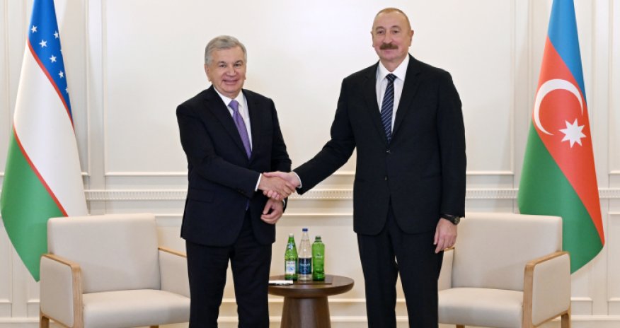 Президент Ильхам Алиев встретился с Президентом Узбекистана