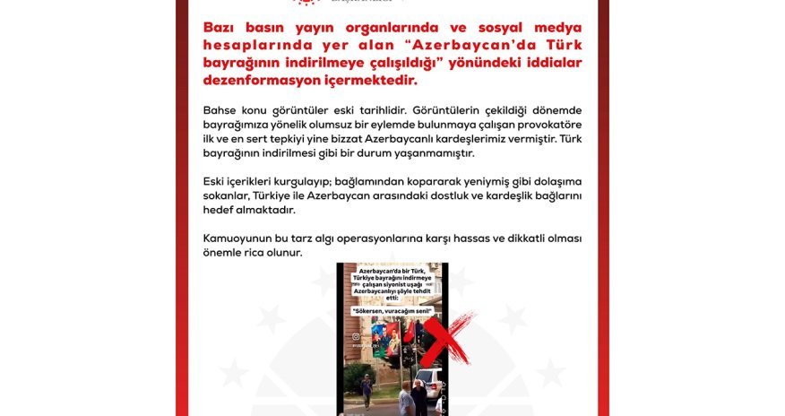 В Турции опровергли фейк о спуске турецкого флага в Азербайджане