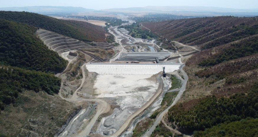 Qəbələdə Yengicə su anbarının tikintisi davam etdirilir