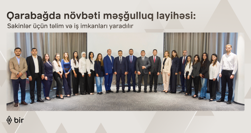 Bir ekosistemi Qarabağ sakinləri üçün yeni məşğulluq layihəsinə start verib
