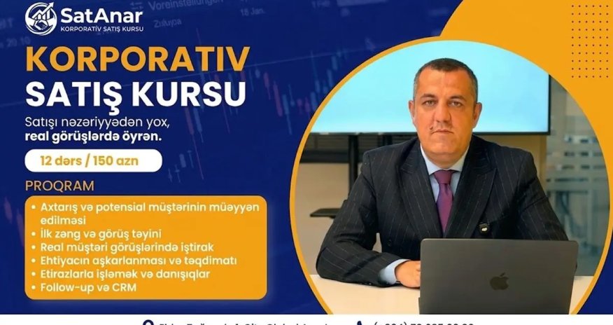 SatAnar Korporativ Satış Kursuna qeydiyyat elan edilir